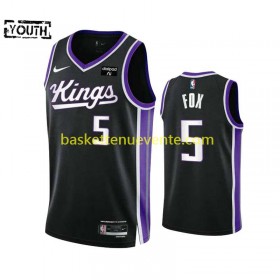 Maillot Basket Sacramento Kings DEAARON FOX 5 Nike ICON EDITION 2023-2024 Noir Swingman - Enfant